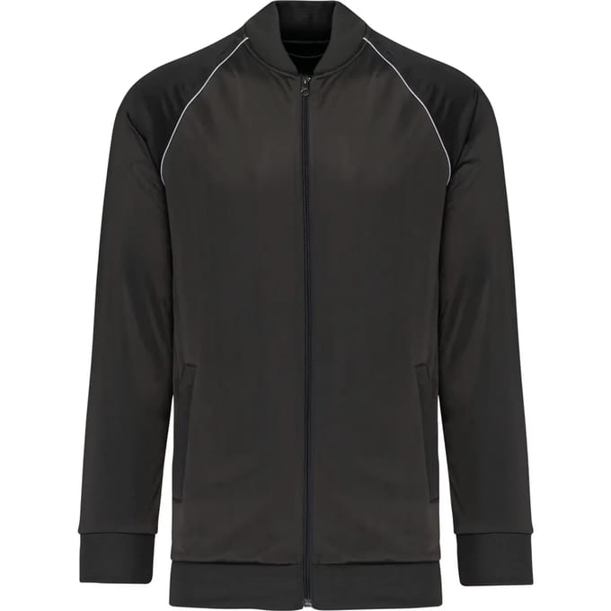 PROACT® Unisex trainingsjas met rits en biesje PA384 - Dark Grey - XL