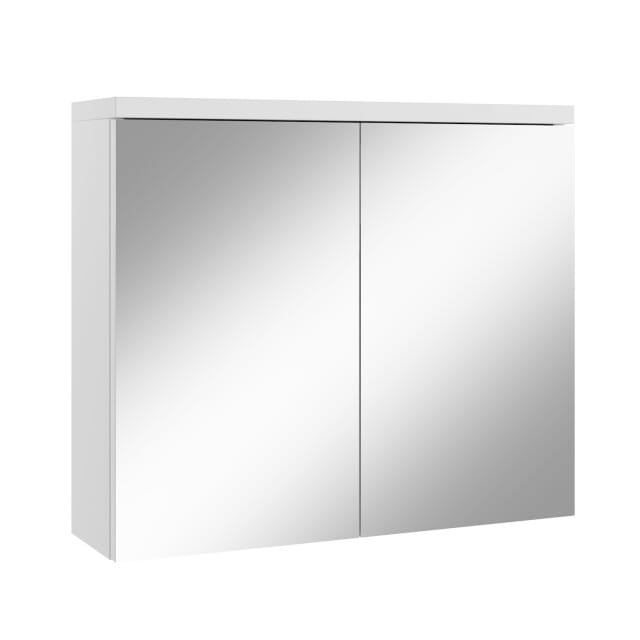 Badplaats Spiegelkast Toledo 80 x 20 x 60 cm – Mat Wit – Badkamerkast Badkamer