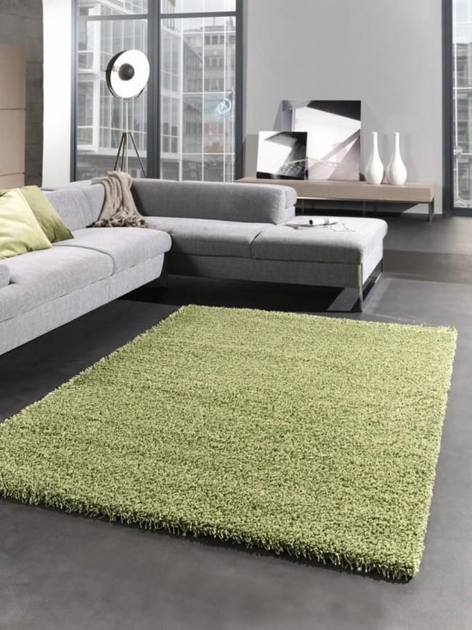 Vloerkleed Shaggy Plus 965 Green 80x150 cm