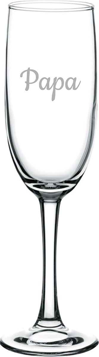 Gegraveerde Champagneglas 16,5cl Papa