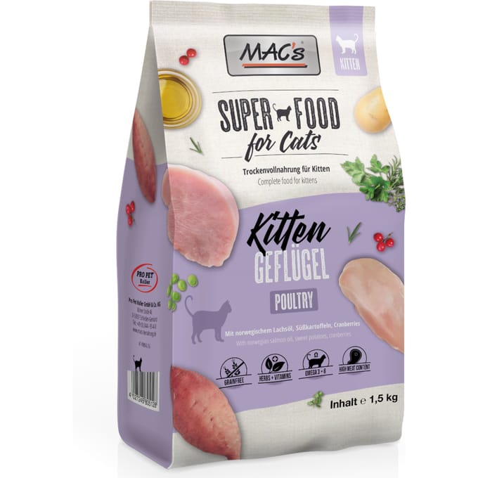 MAC's Kitten Kattenvoer - Gevogelte - 1,5 kg