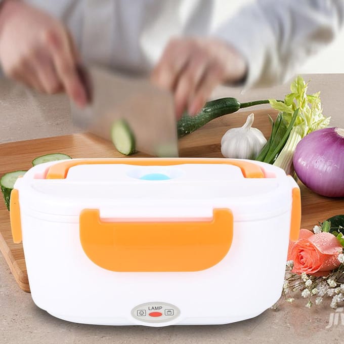 Draagbare Elektrische Verwarmde Lunchbox Voedselopbergcontainer   (Oranje) Orange orange
