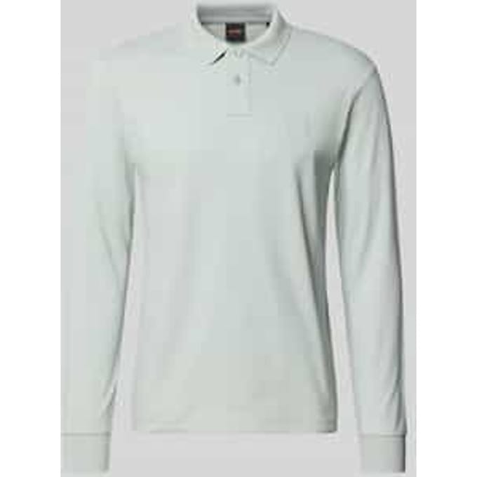 BOSS Passerby Polo Licht Turquoise - Maat XXL - Heren - Longsleeve polo