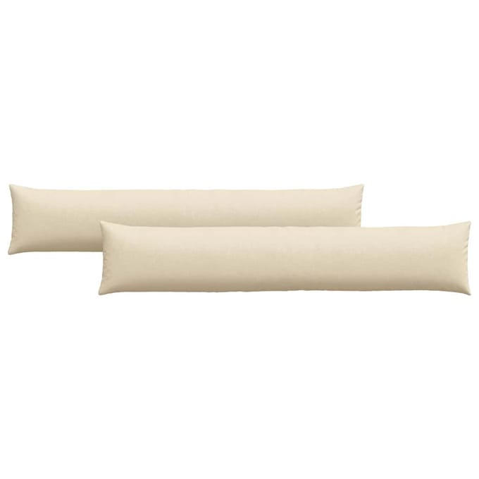 vidaXL - Zitkussens - 2 - st - Stof - Crème - 200 - x - 40 - cm