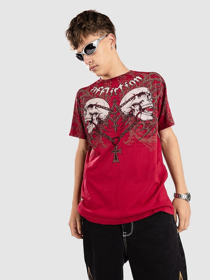 Affliction Collapse T-Shirt rood
