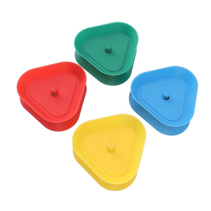 4 stuks Speelkaarthouder Plastic Driehoekig Vormgegeven Veerontwerp Handsfree Pokerkaarthouder blue