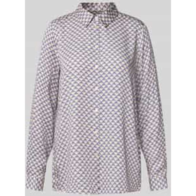 Regular fit overhemdblouse met platte kraag