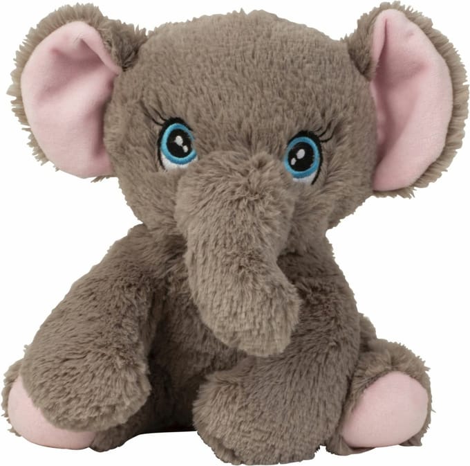 Olifant knuffel van zachte pluche - speelgoed dieren - 21 cm - Knuffeldieren