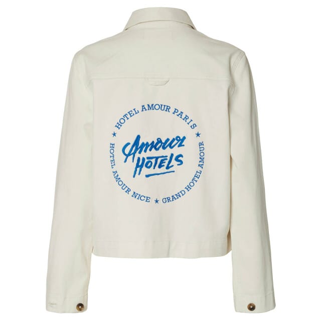 relaxed fit jeansjack van katoenmix model 'HOTEL AMOUR'