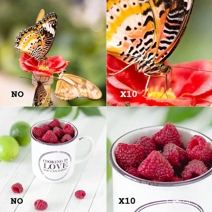 58mm Macro Lens 10x Vergroting Close-up Lens voor   7 Zwart 6 5 Zwart Waterdichte Hoes voor   Accessoire