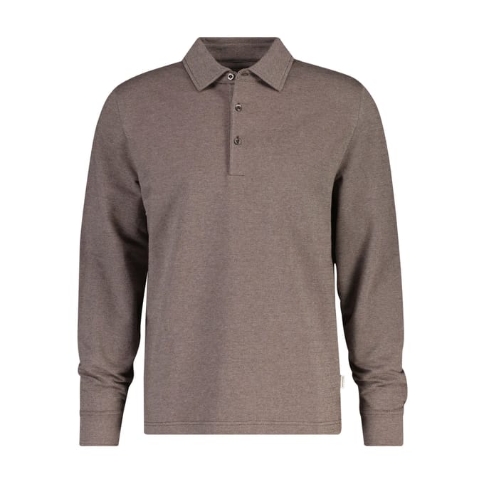 Polo met lange mouwen in twill Gant