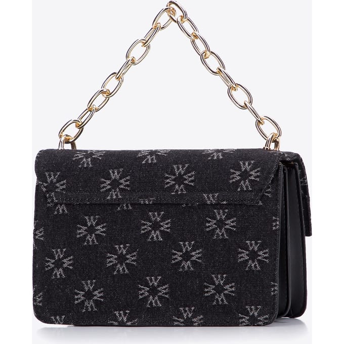 Wittchen Dames denim messenger bag met monogram, little black dress