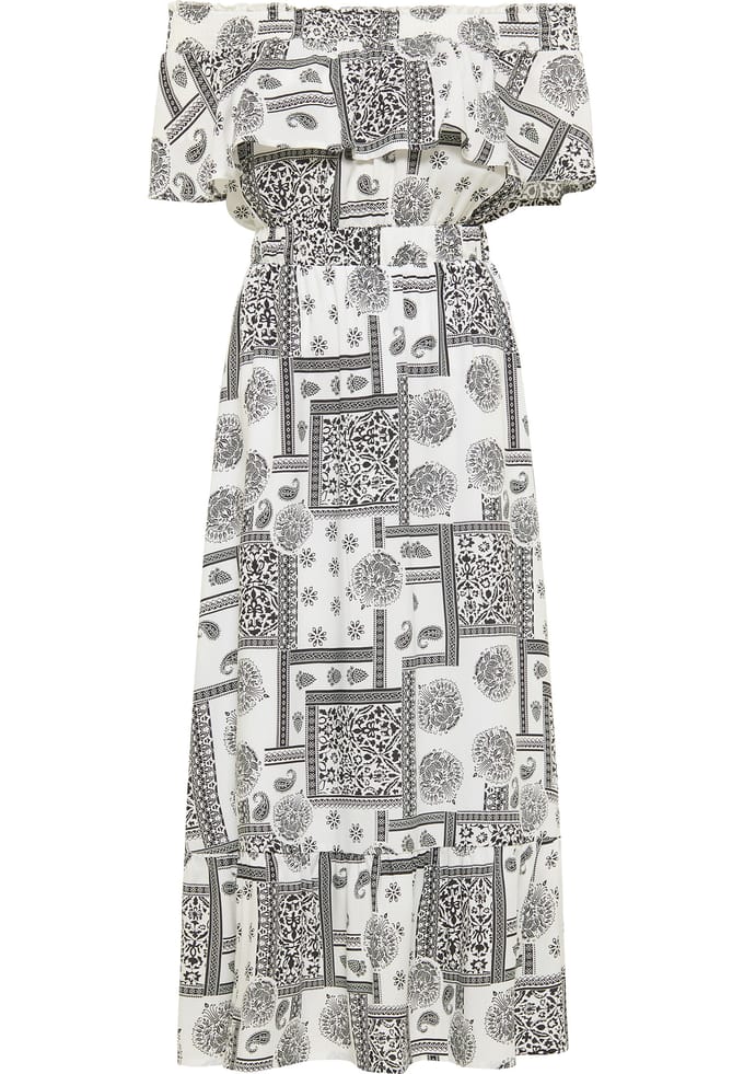 IZIA Maxi jurk Dames wit zwart