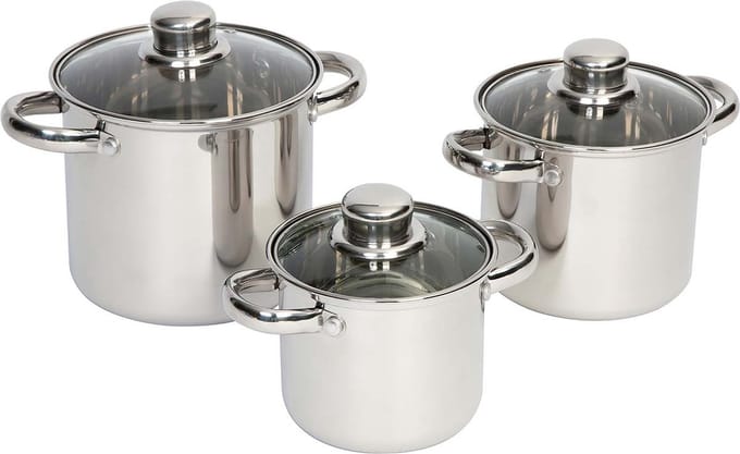 Bo-Camp - Pannenset - Royal Plus - 3-Delig - RVS