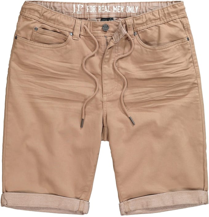 JP 1880 - Heren - Bermuda FLEXNAMIC® 5-pocket elastische band - Zand - Maat 8XL