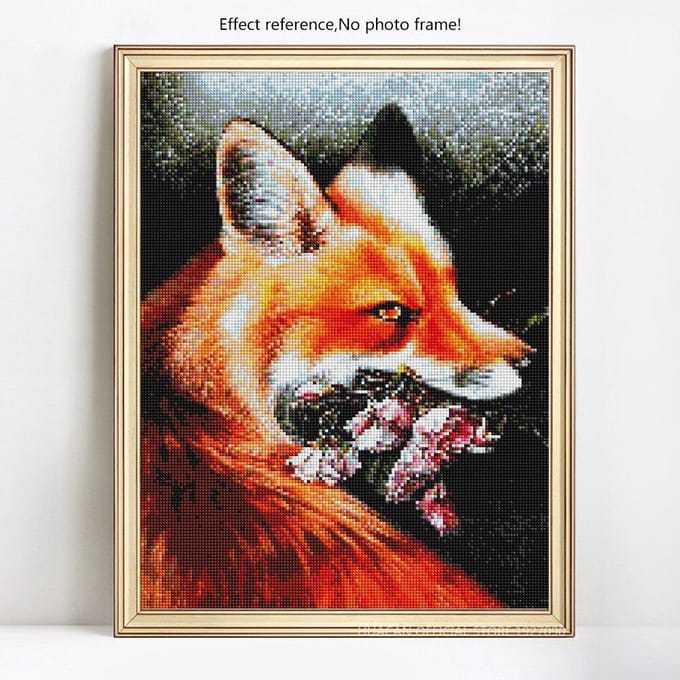 Peinture au Diamant Animaux Image de Strass Broderie Diamant Affichage Complet Point de Croix 20X30 black
