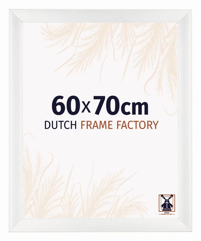 Fotolijst 60x70 cm - MDF - Wit Geveegd - Praag