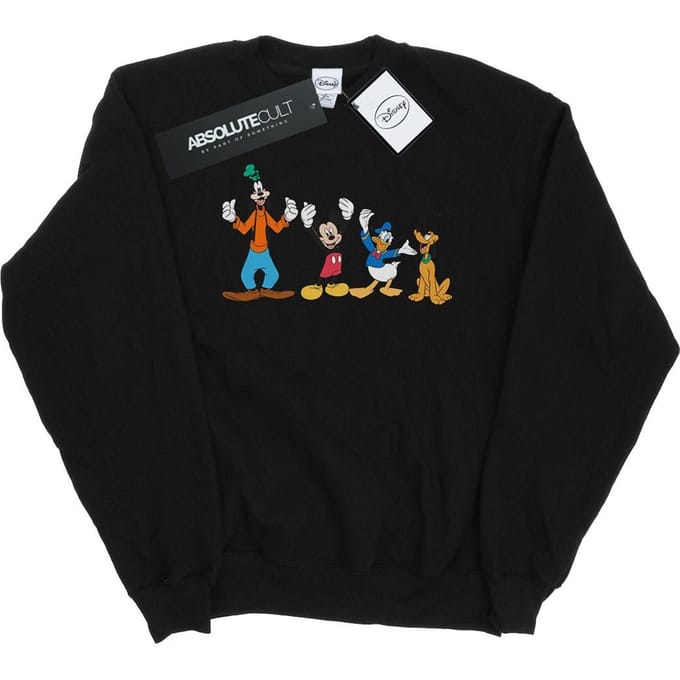 Disney Heren Mickey Mouse Friends Sweatshirt (Zwart)