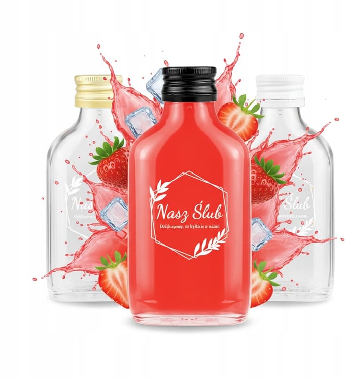 Bimberek - Drinkfles - 100ml - Glas - Gedrukt voor Bruiloft