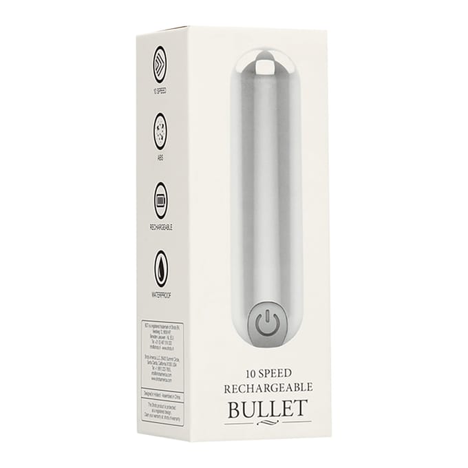 Be Good Tonight by Shots - 10 Speed Rechargeable Bullet - Silver