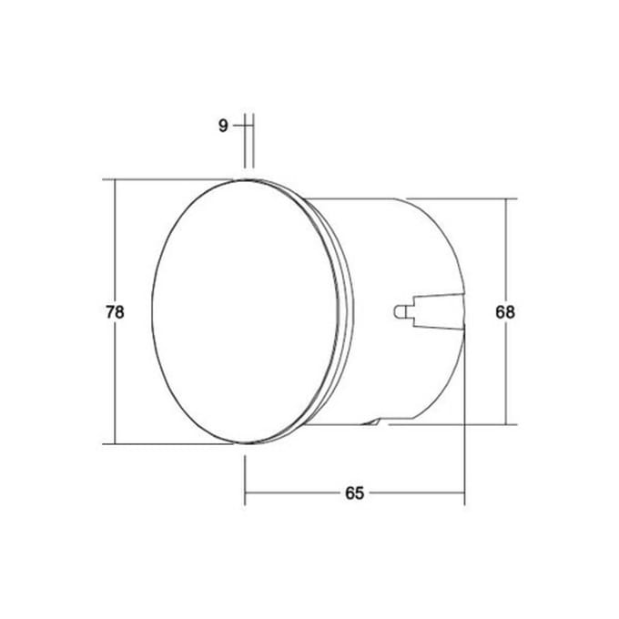 BRUMBERG Wall Kit68 inbouwlamp vlak rond zwart