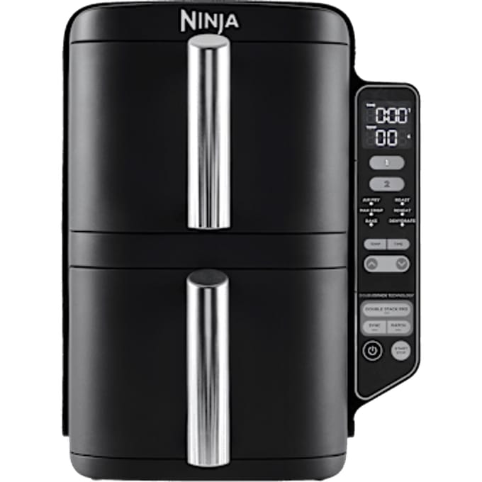 Ninja Double Stack Airfryer XXL - 7.6 Liter - Dubbele Gestapelde Lades - 6 Programma's - Inclusief 2 Kookrekjes - SL300EU
