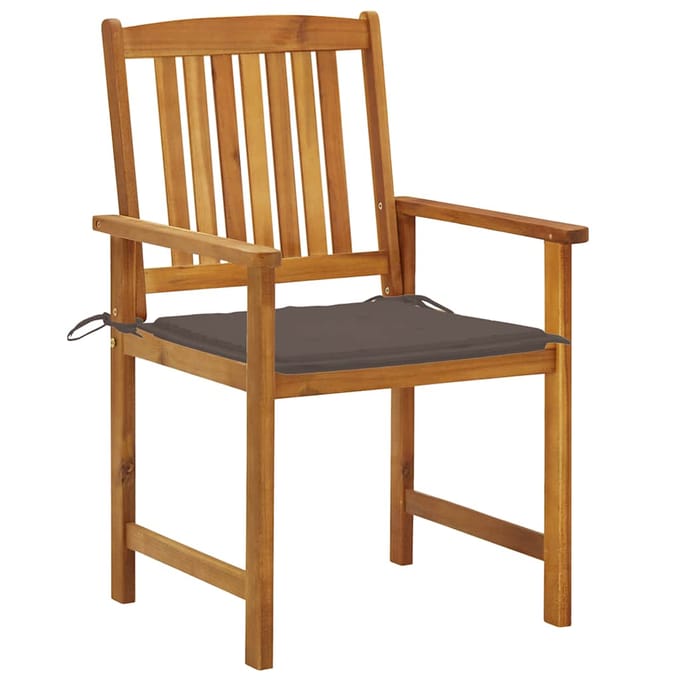 vidaXL - Tuinstoelen - 2 - st - met - kussens - massief - acaciahout