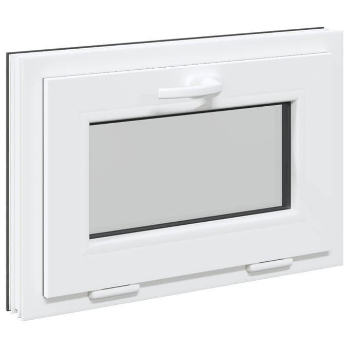 vidaXL - Kleur - binnenkant - kelderraam - Wit - RISOR - 60 - x - 40 - cm