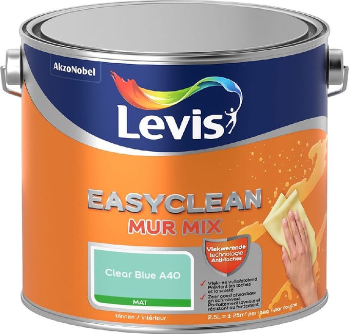 Levis - Easyclean Mur Mat Mix - Clear Blue A40 - Mengverf - 2,5 L