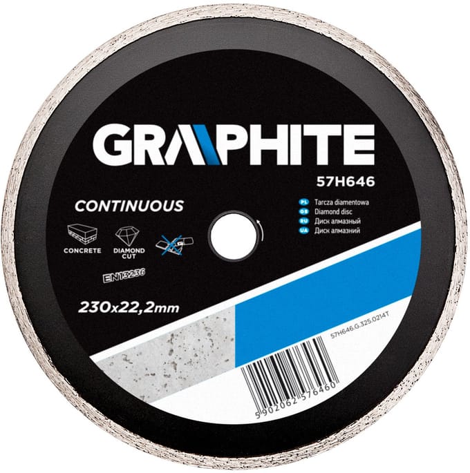 GRAPHITE - Continuous - Diamantschijf - 230x22,2x6,0x2,7mm