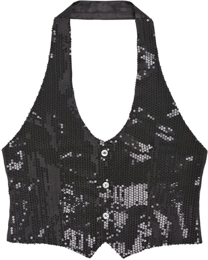 Pailletten vestje dames zwart