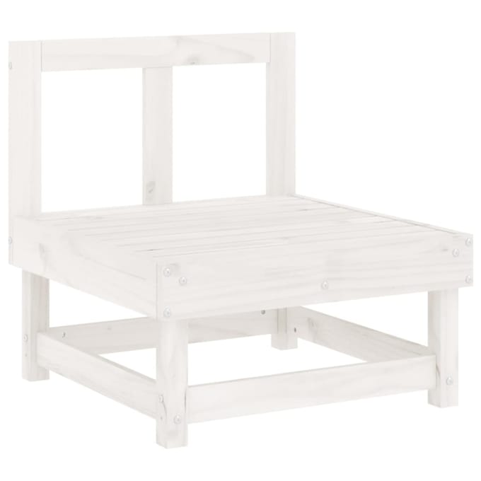vidaXL - 5-delige - Loungeset - massief - grenenhout - wit