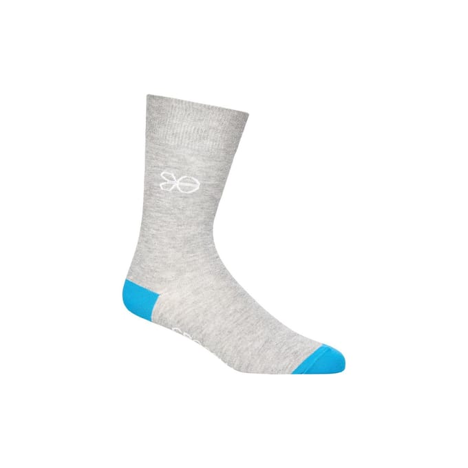 Crosshatch Heren Posical Logo Crew Sokken (Set van 5) (Grijs/Multikleurig)