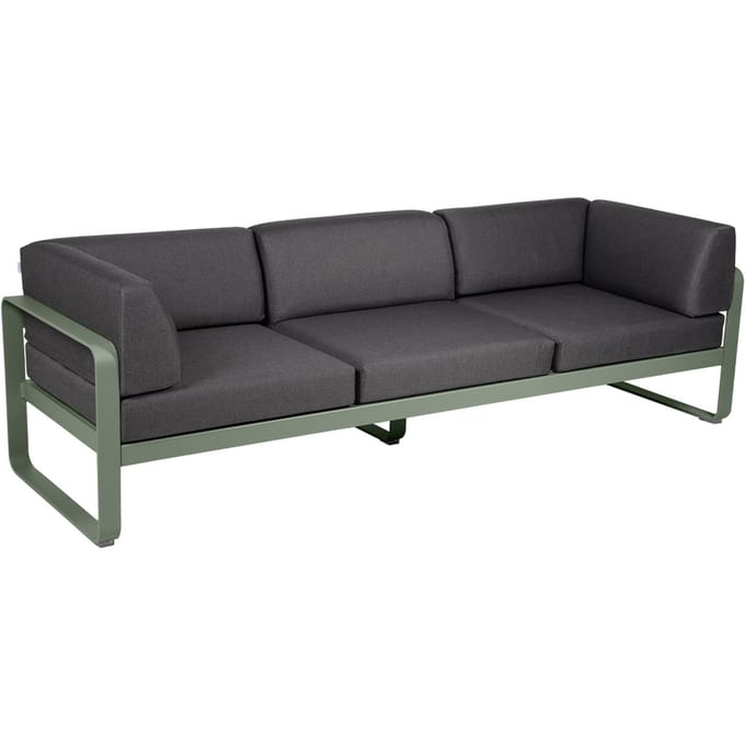 Fermob BELLEVIE club sofa 3 zits - 82 cactus mat - A3 grafietgrijs