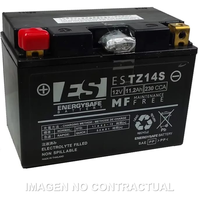 Motorfiets accu Energy Safe ESTZ14S 12V/11,2AH