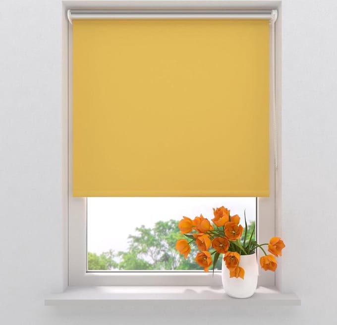 Rolgordijn Easy Mini - Verduisterend - Yellow - 60x150