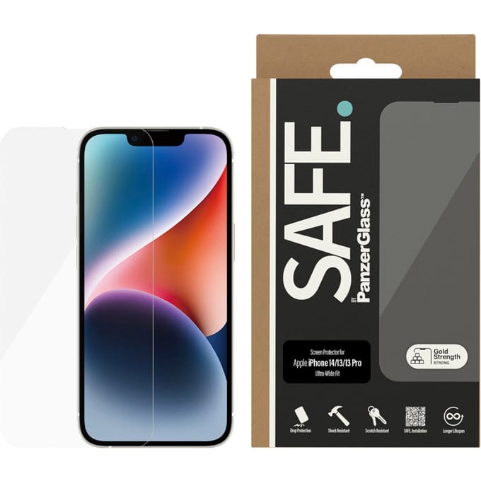PanzerGlass Screenprotector geschikt voor Apple iPhone 14 Glazen | PanzerGlass SAFE Screenprotector - Case Friendly