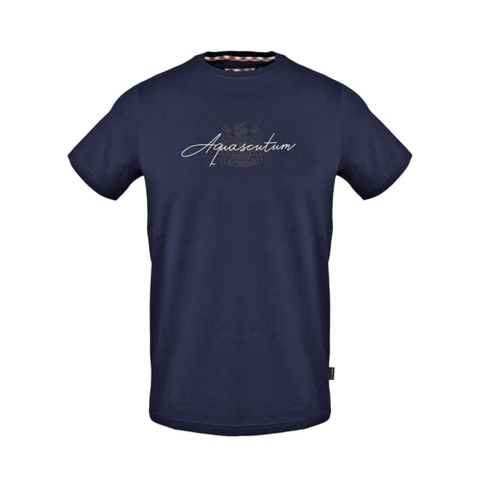 Aquascutum Herenscript T-Shirt (Marine)