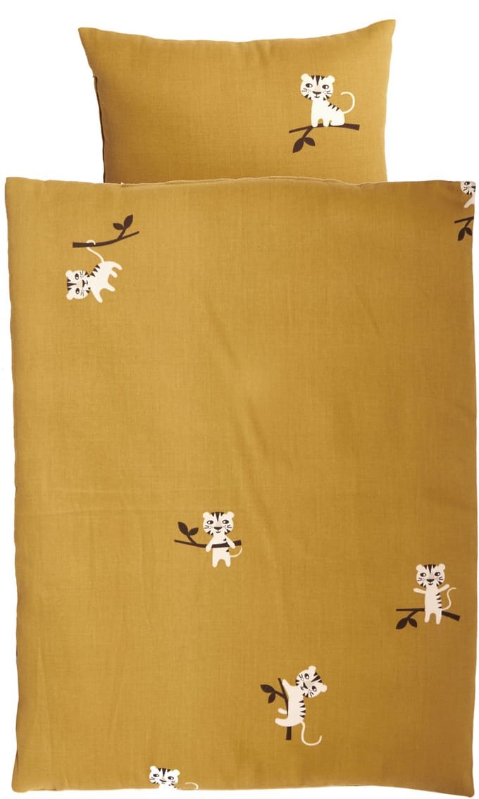 Roommate Tiger Poppen Beddengoed Yellow Ochre