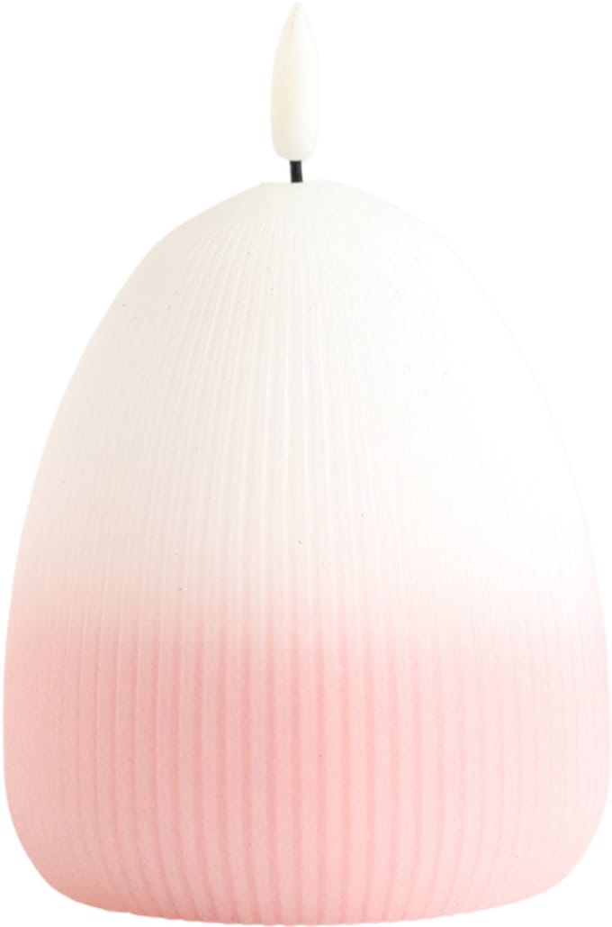 Aifcandles LED Kaarsen - Roze - Geribbeld - 1 stuks - incl. timer - incl batterijen