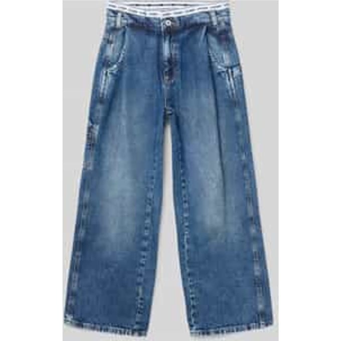 Straight fit Jeans met gestikt logo