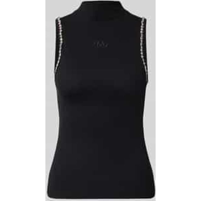 slim fit top van katoenmix