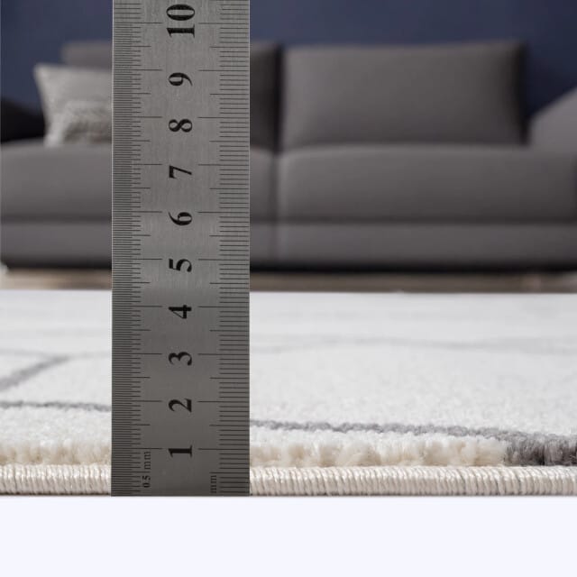 Muratap Trellis uni effen laagpolig vloerkleed modern 200x290 cm