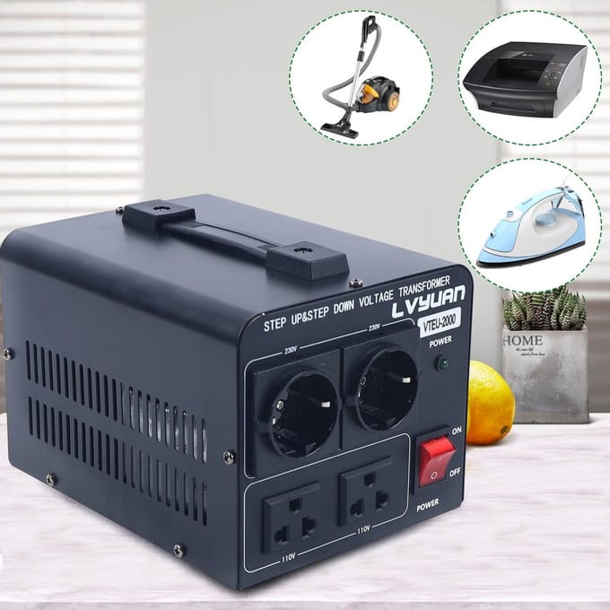 Omvormer - Omvormer 230V naar 110V - Auto/Camper - 2x Stopcontact - USB A en USB C - 2000W