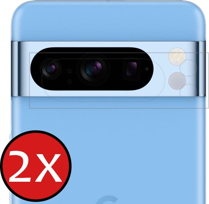 Camera Lens Protector - 2 Stuks - Geschikt voor Google Pixel 8 Pro - Camera Screenprotector - Beschermglas - Gehard Glas - Tempered Glass - Screen Protector