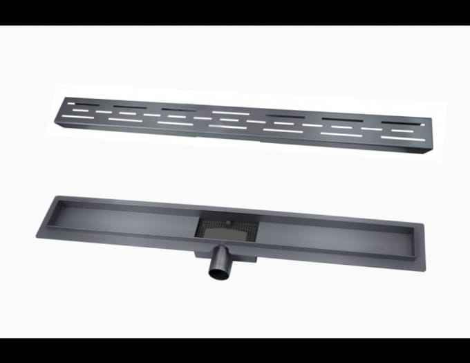 Classic 70 cm RVS Douchegoot Gun metal - Drain douche - Douchedrain - Douche drain - Douchedrains