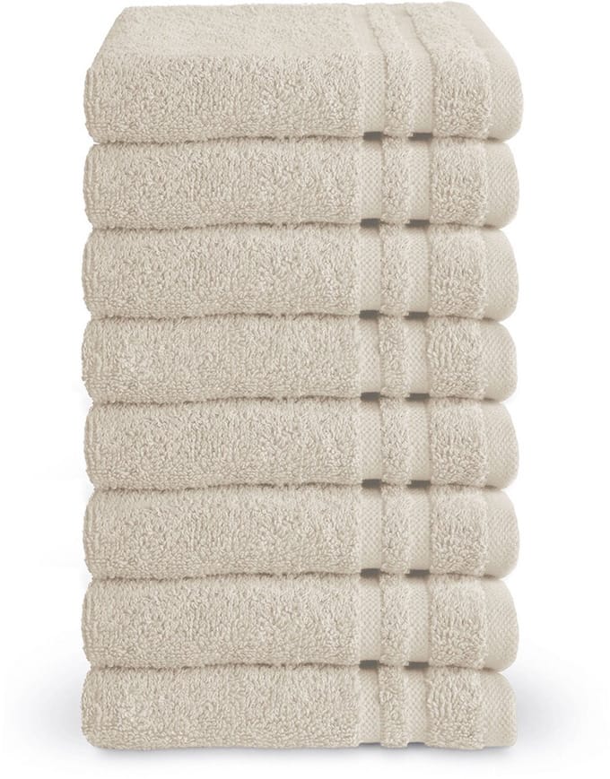 Byrklund gastendoekjes 30x50 - set van 8 - Hotelkwaliteit - Beige
