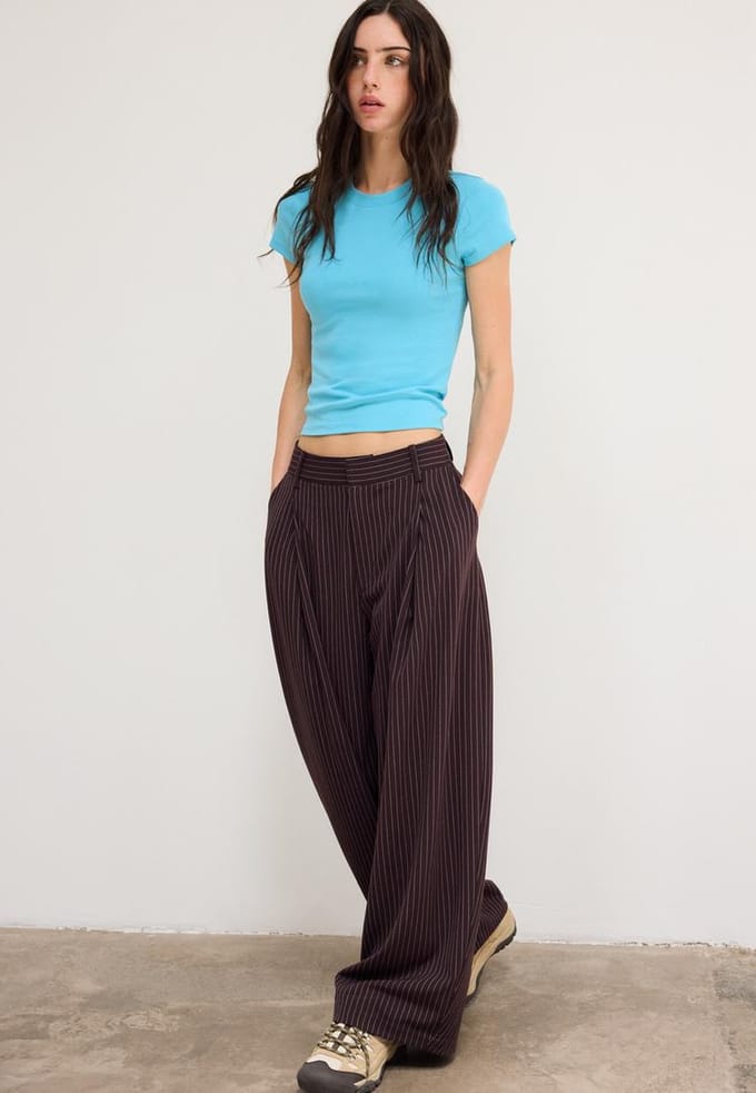 Stradivarius Nette barrel-broek  Bruin 34