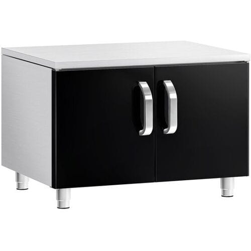 GGM Gastro RVS onderbouw - 800mm - 2 deuren - zwart zwart