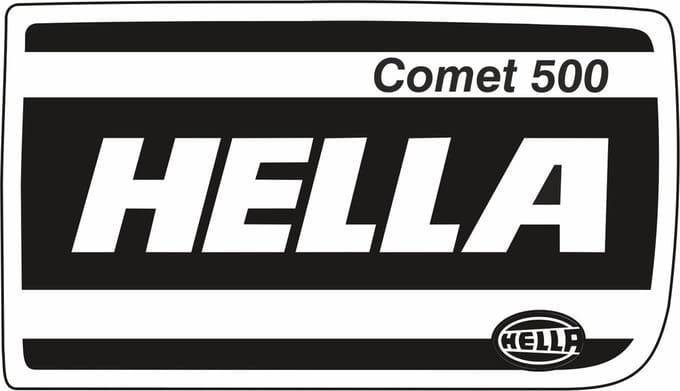 Hella stickerset voor BMW E23, E24 - 6 serie type 1 en 2, E28, E30 mistlamp sticker